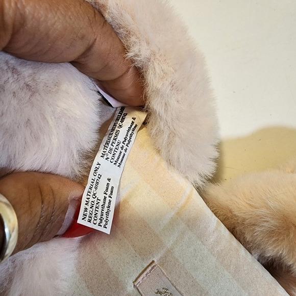 VICTORIA'S SECRET Pink stripes Satin Slippers Size L - Picture 4 of 11